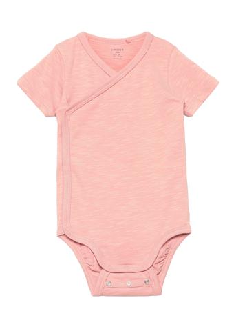 Body Wrap Shortsleeve Slub Pink Lindex