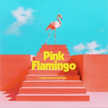 Pink flamingo - half blue & half pink Kids in Glass Houses