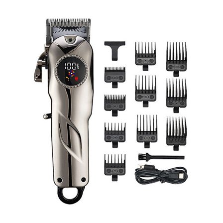 Professionel Hårklipper til Mænd 7200 o/min, Trådløs Præcisions Klipper Genopladelig, LED Elektrisk Hårklipper