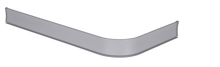 Leijma 8204 Dusjkant vinkel, sølv, 93 x 170 cm Venstre, Baderom