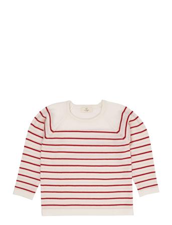 Merino Lt. Knitted Striped Blouse Tops Knitwear Pullovers Red Copenhagen Colors