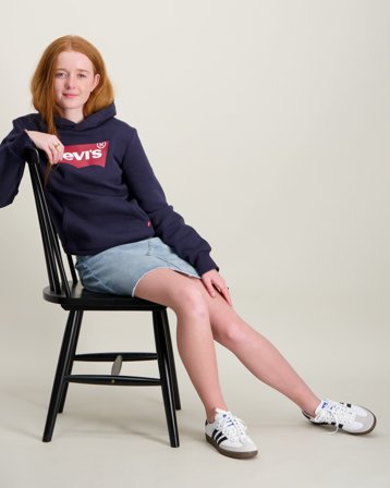 Levi's LVB BATWING SCREENPRINT HOODIE Blå Huvtröjor/Hoodies Tjej - Kids Brand Store