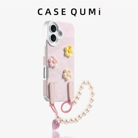 ING iPhone 16 -puhelinkotelo kaulanauhalla, sopii tytöille.