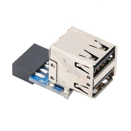 9PIN til 2 USB2.0 PC Bundkort USB Udvidelsesadapter Computertilbehør