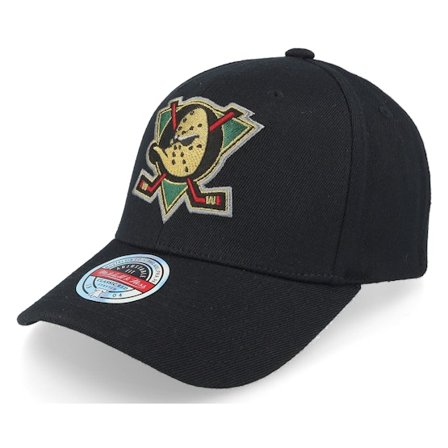 Mitchell & Ness - NHL Black adjustable Czapka Z Daszkiem - Hatstore Exclusive x Anaheim Ducks Luxe Logo NHL Black Adjustable @ Hatstore