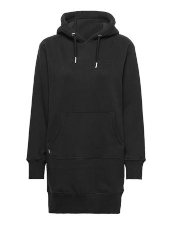 Vintage Logo Emb Hood Dress Black Superdry