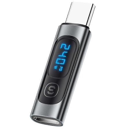 ESSAGER Type-C Hane till Type-C Hona 240W Type C Effektmätare med Digital Display