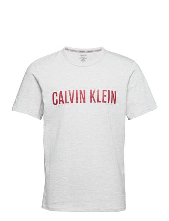 S/S Crew Neck Underwear Night & Loungewear Pyjama Tops Grå Calvin Klein