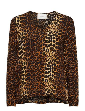 Elinor V-Neck Blouse Brown Just Female