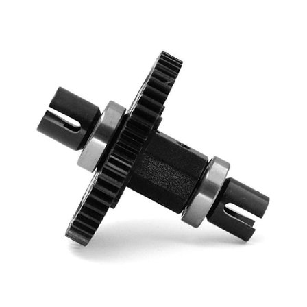 RC-auton päivitys 52T Spur Gear Assembled Center 1/8 4WD SLEDG RC-autotarvikkeille Musta