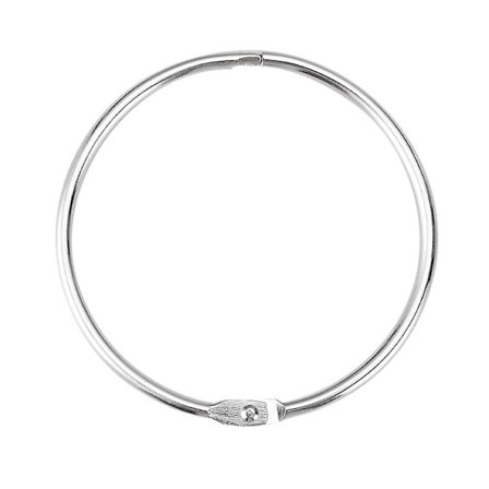 60 mm, 20 st, Duschslingringar i metall, Lätt att öppna och stänga, Paket med 20 silverfärgade draperiöglor för badrum