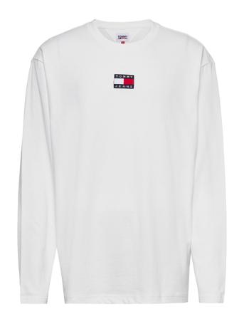 Tjm Ls Tommy Badge Tee White Tommy Jeans