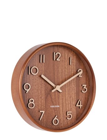 Wall Clock Pure Small Light Basswood Brown KARLSSON