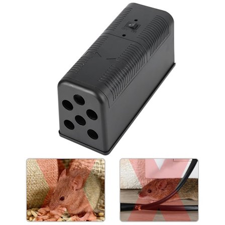 Rottefeller Innendørs For Hjem, Elektrisk, Human Elektronisk Rottefelle 5000v Instant Kill Gnager Zapper For Chipmunks, Ekorns, Gjenbrukbar & 