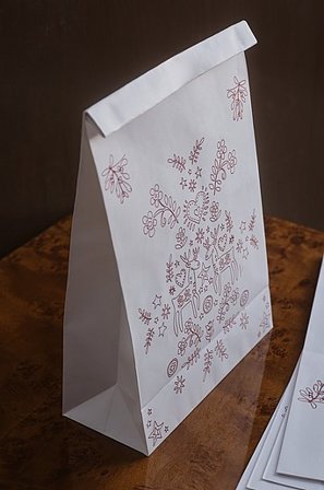 Jotex - Deer Torebka Prezentowa 5-pak biały/czerwony - JOLLY - Kup Papier i Wstążki do pakowania firmy Jotex