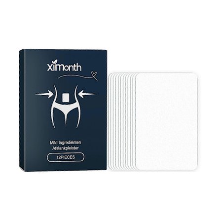 Vartalonhoitolaastari, joka muotoilee ja korostaa laiskojen ihmisten käsivarsien, vatsan ja navan ihon muotoja