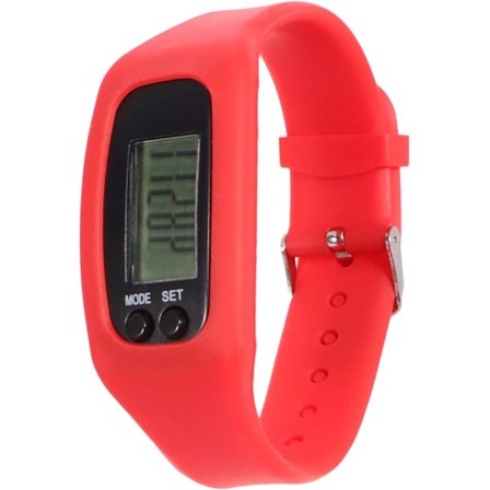 Smartwatch 1 stk. Skridttæller til gåture Sports Skridttællere Skridttæller Armbånd Kaloriemonitor Fitness Tracker Silikone Træning, Rød