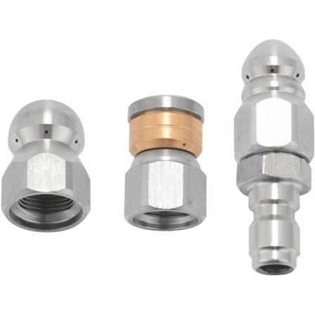 3 stk serie kloakkspyling dyse roterende knott kloakk nese dyse rustfritt stål kloakk dyse