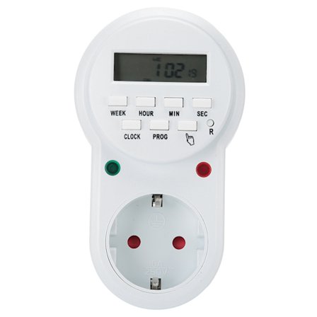Smart Digital Programmerbar Timer Socket EU Plugg 250V Syklusuttakbryter