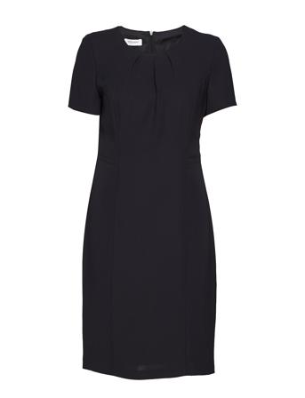 Dress Woven Knälång Klänning Svart Gerry Weber