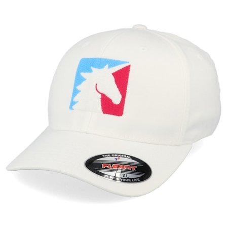 Unicorns - Weiss flexfit Cap - Unicorn Sport Logo White Flexfit @ Hatstore