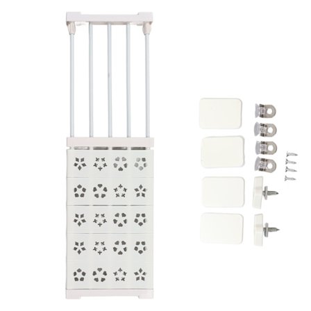 Vit expanderbar garderobsspänningshylla Ingen borr Teleskopisk garderobsspänningshylla Organizer Divider 24cm Bredd 50‐80cm / 19,7‐31,5in Längd