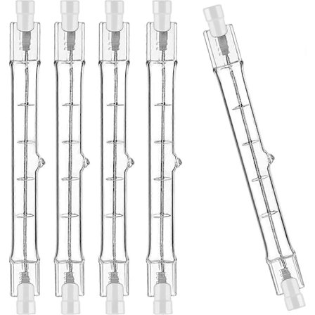 5 kpl R7S halogeenilamppu 118mm 200W 230V, R7S halogeenitanko 118mm, R7S halogeenilamppu himmennettävä halogeenitankolamppu