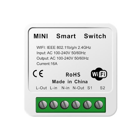Intelligent WIFI-switch kan fjärrstyras via APP, timerfunktion (2 st)