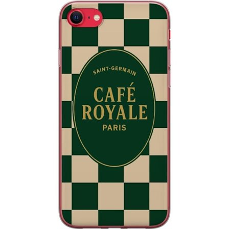Kompatibel Mobilcover til Apple iPhone SE (2022) Paris café plakat Café Royale Saint Germain vintage fransk kaffe logo grønternet køkken vægdekoration