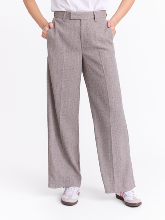 MATCH - Nikita bukse - Donna - Str. 34 - Dame - Bukser & Jeans - Brun - 73% Polyester-resirkulert,25% Viskose,2% Elastan