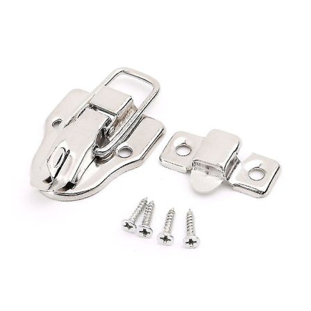 Vintage Værktøjsboks Lås Antik Metal Spænde Kuffert Sag Toggle Lås Hasp Lukning Møbel Hardware-sølvfarvet