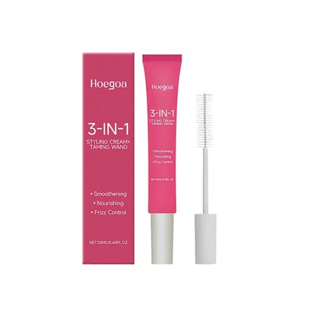 Hoegoa Krøllete Hår Dobbel Øyelokk Krem Anti-Frizz Bærbar Design Fint Og Mykt Hår Luftig Naturlig