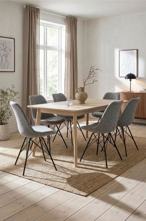 Homeroom Collection - Adelina 2-pack spisestol - Grå - Stoler - Fra Homeroom