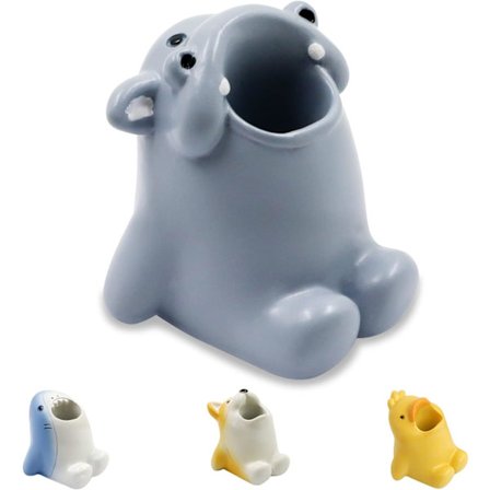 Sjov harpiks penneholder, mini dyr enkelt tandbørsteholder