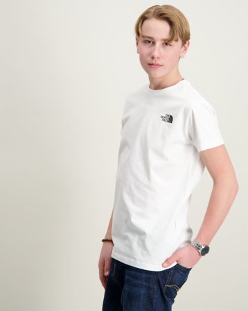 The North Face TEEN BOX NSE REG SS TEE Blanc T-shirts Garçon - Kids Brand Store