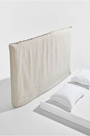 Pastill - Sängynpäädyn päällinen Lou, ranskalaista pellavaa - Harmaa - Sängynpäädyn päälliset - 140 - - Homeroom