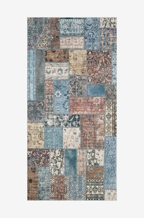 KM Home - Matto Tarfaya - Monivärinen - Sileät matot - 80X150 - - Homeroom