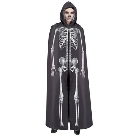 Mantel med Hette Skjelett