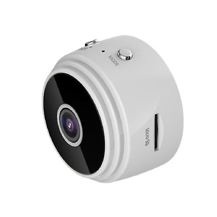 Mini Spionkamera Wifi Trådlös Liten Kamera Full Hd 1080P Mörkerseende med Rörelsedetektering Vit YEMAESRE