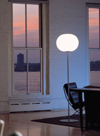 Glo-Ball F3 gulvlampe - sølv