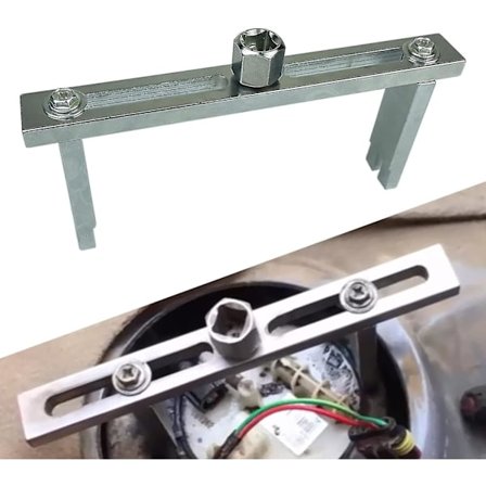 Brændstofpumpefjernelsesværktøj, Brændstofpumpemodul Spændnøgle, Brændstoftank Reparationskit, 3/8" Til 1/2" Justerbar Låsering Spændnøgle, 