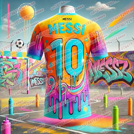 2025 HOT SALE MESSI Graffiti Fan Limited Collection Sports Skjorte Daglig Utendørs Pustende Hurtigtørkende T-skjorte