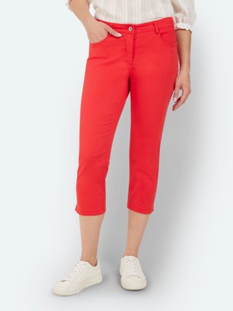 BRANDTEX - Madelaine Capri Bukser - Rød - Straight Fit