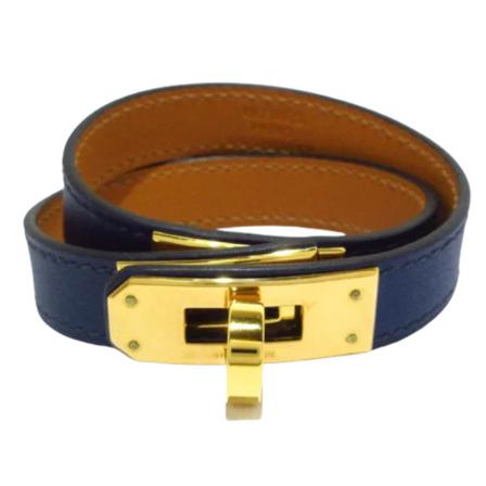 Hermès Vintage, Pre-owned Leather bracelets Blauw, Heren, Maat:ONE Size