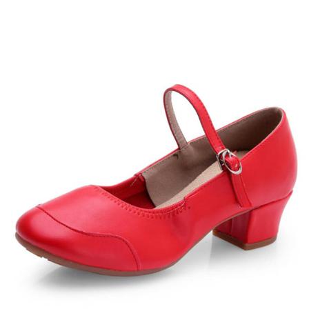 Kvinnor Ankelband Latin Salsa Danssko Mjuk Mary Jane Heels