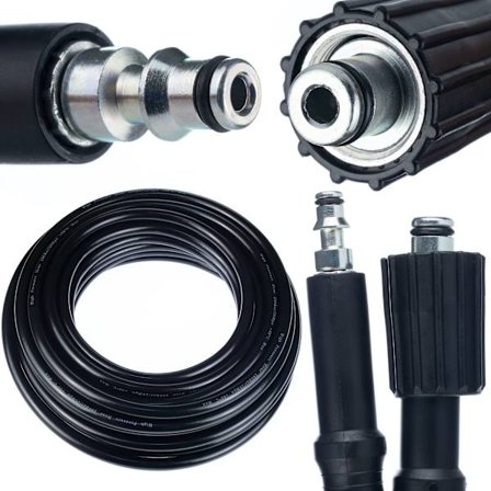 Hoytrykkslange 5m M22-QC Quick Connect – Nylonforsterket | 200 Bar | Kompatibel med Lavor Galaxy 150, Force 145, Prime 155