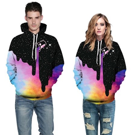 Unisex Hoodies Novelty Print 3D Mönstermönstrad Huvtröja med ficka