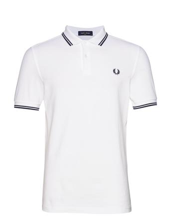 Twin Tipped Fp Shirt Polos Short-sleeved Valkoinen Fred Perry
