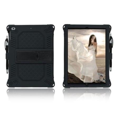 iPad (2018) holdbar silikone etui - sort Black