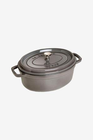 Staub - Gryde La Cocotte oval 31 cm, 5,5 l - Grå - Gryder & kasseroller - Fra Homeroom